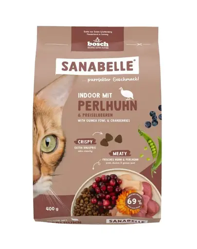SANABELLE Indoor hrana pentru pisici de interior cu bibilica, 400 g