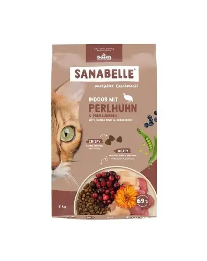 SANABELLE hrana uscata pisici indoor cu prepelita, 8 kg