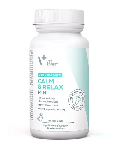 VET EXPERT Daily Balance Calm and Relax Mini suport antistres caini talie mica si pisici 30 capsule