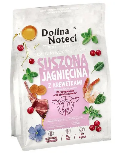 DOLINA NOTECI Premium Miel cu Creveti hrana uscata pentru Caini de rase mici, 3 kg