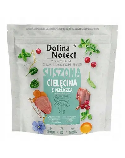Dolina Noteci Premium Vitel cu Bibilica hrana uscata completa pentru Caini adulti de talie mica 1 kg