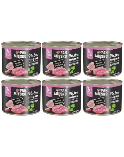 PAN MIESKO Hrana umeda pentru pisoi cu pui si vitel 6x200 g