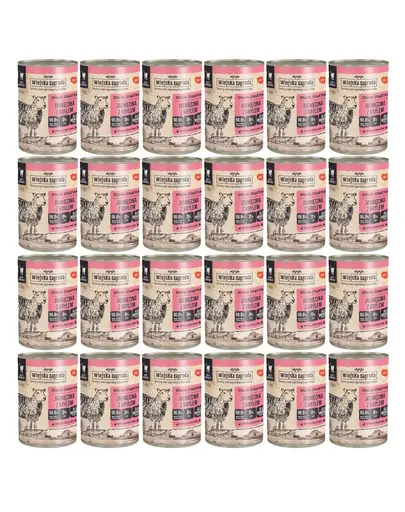 WIEJSKA ZAGRODA Conserva hrana pisici, cu miel si krill 24x400g