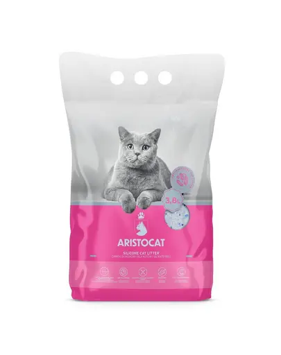 ARISTOCAT Nisip din silicon pentru litiera pisicilor, silica fara miros 3.8 L
