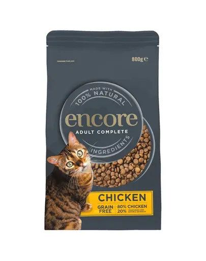 ENCORE Cat hrana uscata cu pui pentru pisici 3x800g fara cereale