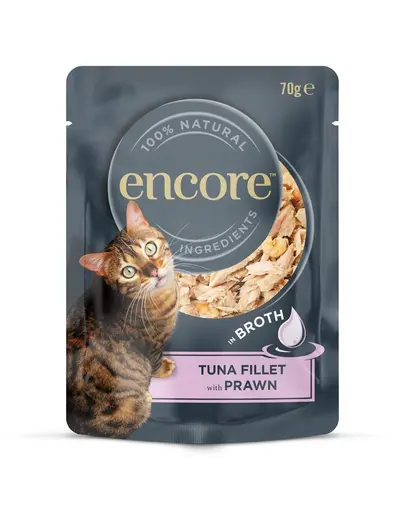 ENCORE Cat Tuna Fillet file ton cu creveti in bulion 70g