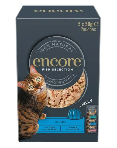 ENCORE Cat Fish Selection in Jelly mix arome peste in jeleu 5×50 g