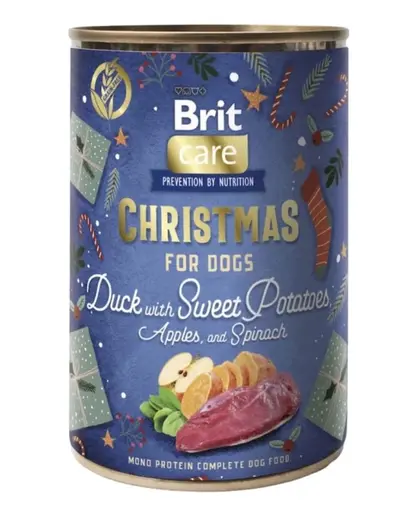 BRIT Care Dog Christmas Mono Protein Duck 400g hrana monoproteica cu rata pentru Caini