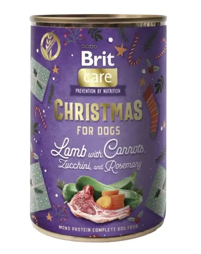 BRIT Care Dog Christmas Mono Protein Lamb 400g hrana monoproteica cu miel pentru Caini