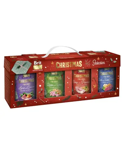 BRIT Care Dog Christmas Mono Protein Multipack 4x400g set hrana monoproteica pentru Caini