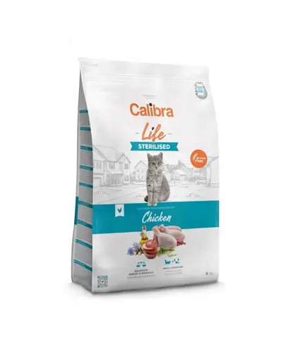 CALIBRA Cat Life Sterilised Chicken 6 kg hrana uscata fara cereale pentru pisici sterilizate, cu pui