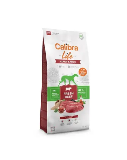 Calibra Dog Life Adult Large Fresh Beef 12 kg hrana pentru caini de talie mare cu vita