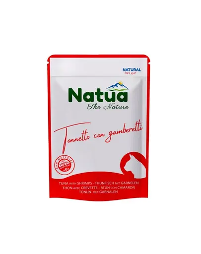 NATUA Natural ton si creveti in jeleu pentru pisici 70 g