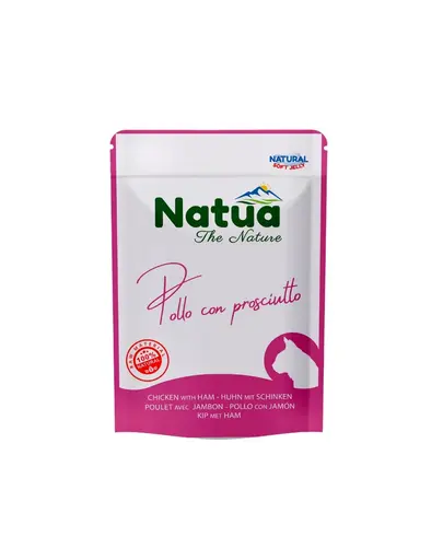 NATUA Natural pui cu sunca in aspic pentru pisici 70 g