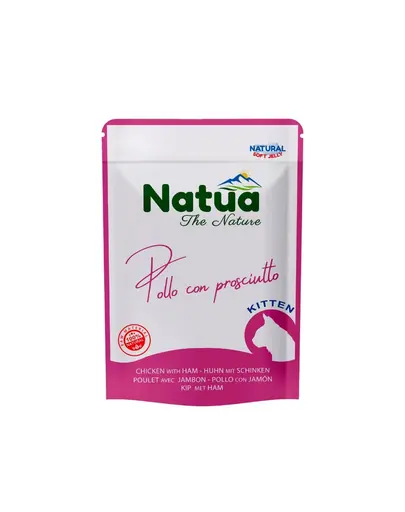 NATUA Natural pui si sunca in jeleu pentru pisoi 70 g
