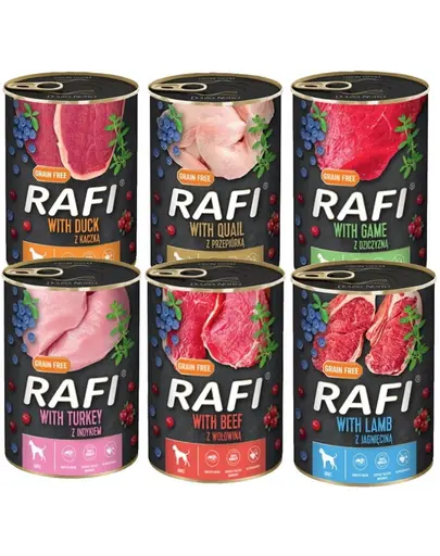 DOLINA NOTECI Rafi Premium Hrana umeda caini, mix sortimente 48x400g