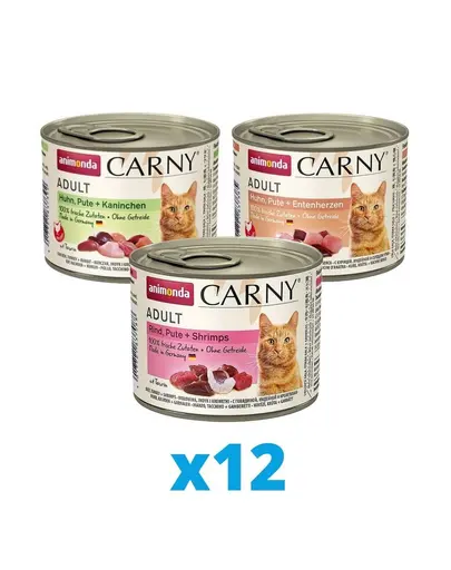 ANIMONDA Carny mix de 3 arome 36 x 200 g