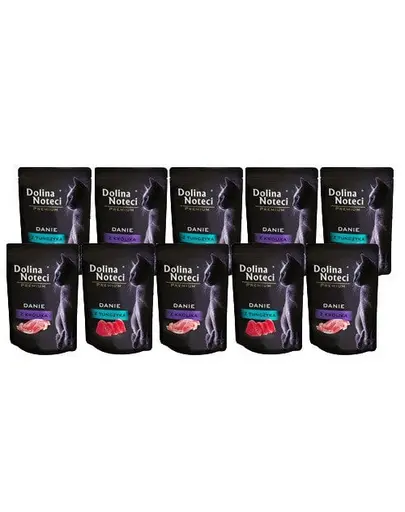 DOLINA NOTECI Premium mix arome pentru pisici 10x85 g iepure si ton