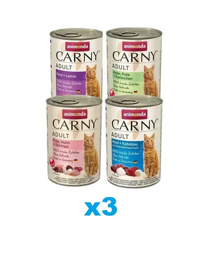ANIMONDA Carny Mix de arome cu carne de vita si pui 12 x 400 g
