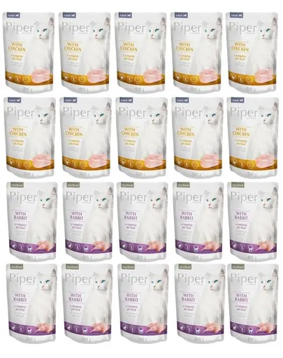 PIPER Animals Cat Sterilised mix plicuri hrana 20x100 g dupa sterilizare pisica