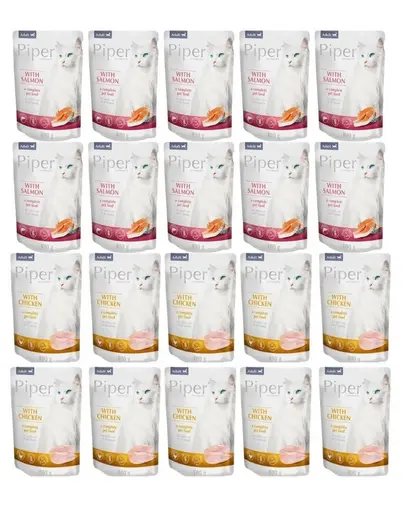 PIPER Animals Cat Adult Mix pachet plicuri pisici 20x100 g mix arome