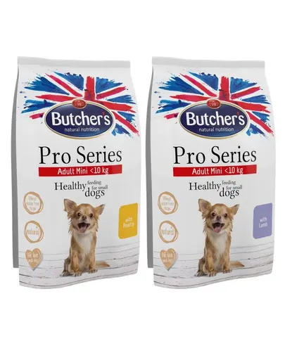BUTCHER'S ProSeries Dog Dry Mix arome cu miel si pasare 2x800 g pentru caini