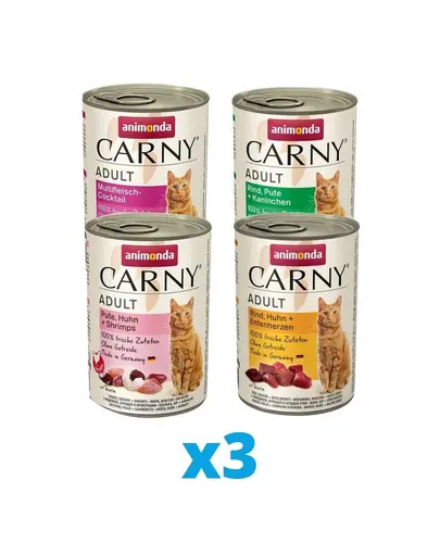 ANIMONDA Carny mix arome conserve pisici 12 x 400 g Mix 1