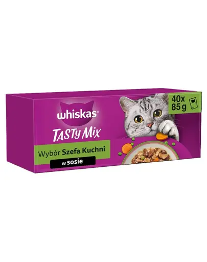 WHISKAS Adult Tasty Mix in sos 40x85 g hrana umeda pisici adulte