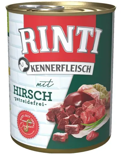 RINTI Kennerfleisch Venison hrana umeda caini adulti, cu vanat 400 gr
