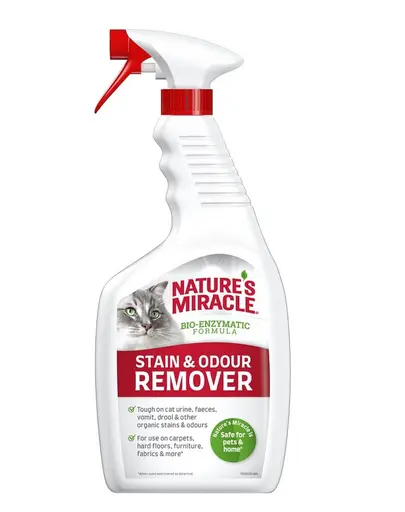 NATURE'S MIRACLE Stain&amp;Odour Remover Cat Spray impotriva petelor si mirosurilor, pentru pisici 709 ml