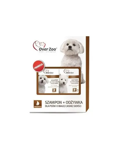 OVER ZOO Set pentru par alb si deschis la culoare, sampon 250 ml + balsam  240 ml