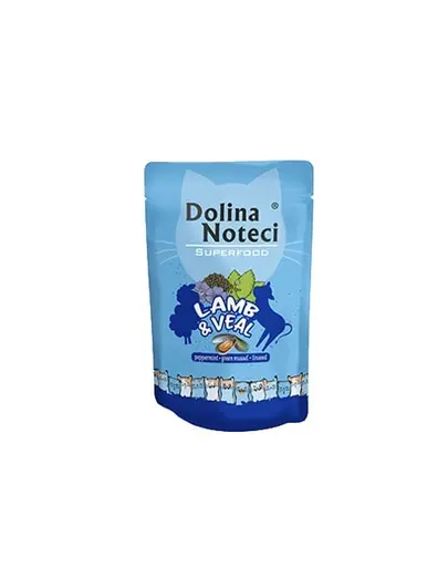 DOLINA NOTECI Superfood hrana umeda pentru pisici, cu miel si vitel 85g