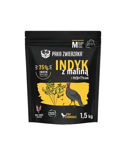 PAKA ZWIERZAKA Seventh Heaven Hrana uscata cu curcan si zmeura pentru caini de talie medie 1,5 kg