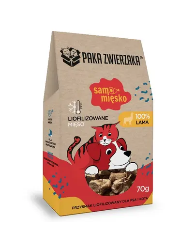 PAKA ZWIERZAKA Carne pura de lama 70 g carne liofilizata pentru Caini si pisici