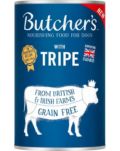 BUTCHER'S Original Tripe Mix hrana umeda caini, cu rumen de vita, pate 1200g