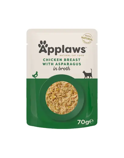 APPLAWS plic pentru pisici 70 g pui si sparanghel