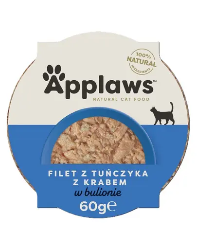 APPLAWS Hrana umeda pentru pisici cu ton si crab 60g