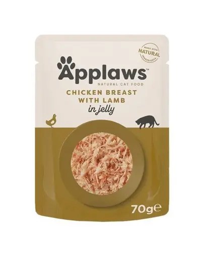 APPLAWS Adult plic pentru pisica, Piept de Pui si Miel in Aspic 70 g