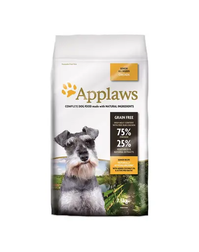 Applaws Dog Senior (7+) Hrana uscata pentru Caini seniori cu pui 7,5 kg