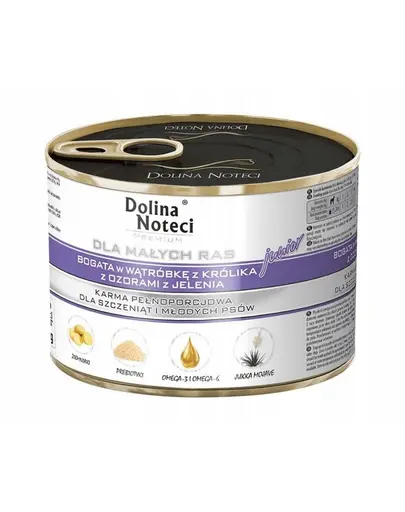 Hrana umeda junior caini talie mica DOLINA NOTECI Premium 6x185 g cu ficat de iepure