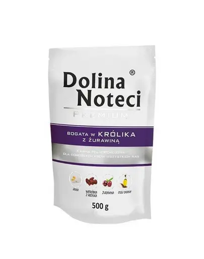 DOLINA NOTECI Premium Mix iepure si merisoare + vita 20x500 g hrana umeda pentru caini