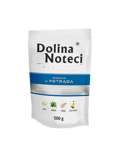 DOLINA NOTECI Premium Mix pastrav si cod cu broccoli 20x500 g hrana umeda pentru caini