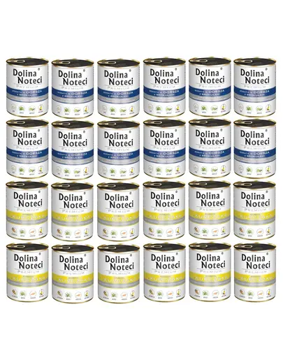 DOLINA NOTECI Premium Mix pui si cod cu broccoli 24x800 g conserve hrana umeda caini