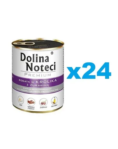 Hrana caini bax economic 24x800 g DOLINA NOTECI Premium iepure si merisoare