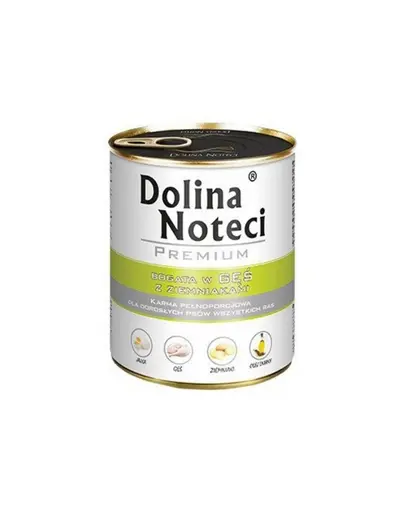 DOLINA NOTECI Premium Mix pastrav si gasca cu cartofi 24x800 g hrana caini