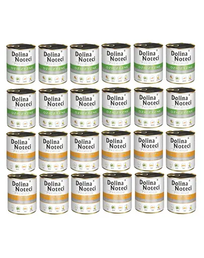 DOLINA NOTECI Mix vanat si rata Premium 24x800g hrana caini