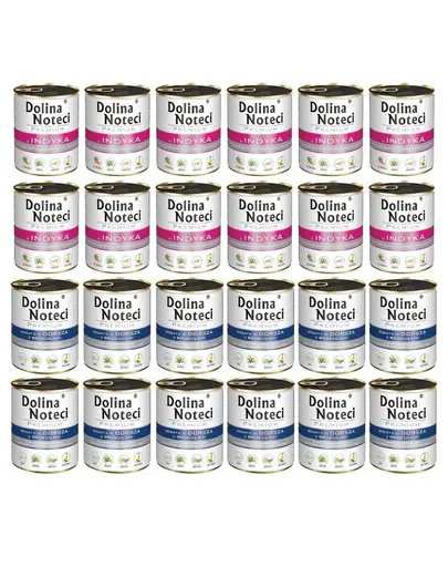 DOLINA NOTECI Mix hrana caini Premium 24x800g cod cu broccoli si curcan