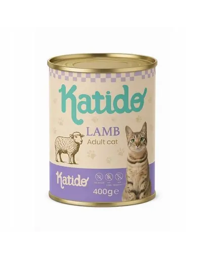 KATIDO Adult Cat Lamb 400 g conserva cu miel si ulei de somon