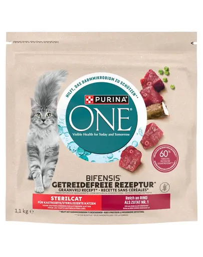 PURINA ONE Bifensis Grain Free Sterilcat cu vita 1,1 kg hrana fara cereale pentru pisici sterilizate