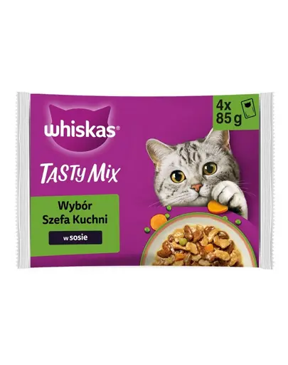 WHISKAS Tasty Mix Adult Chef's Choice hrana pisici in sos 4x85 g
